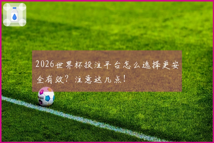 2026世界杯投注平台怎么选择更安全有效?注意这几点!